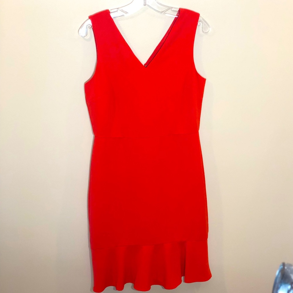 BR Factory, Orange Sleeveless Dress with Ruffle, 8